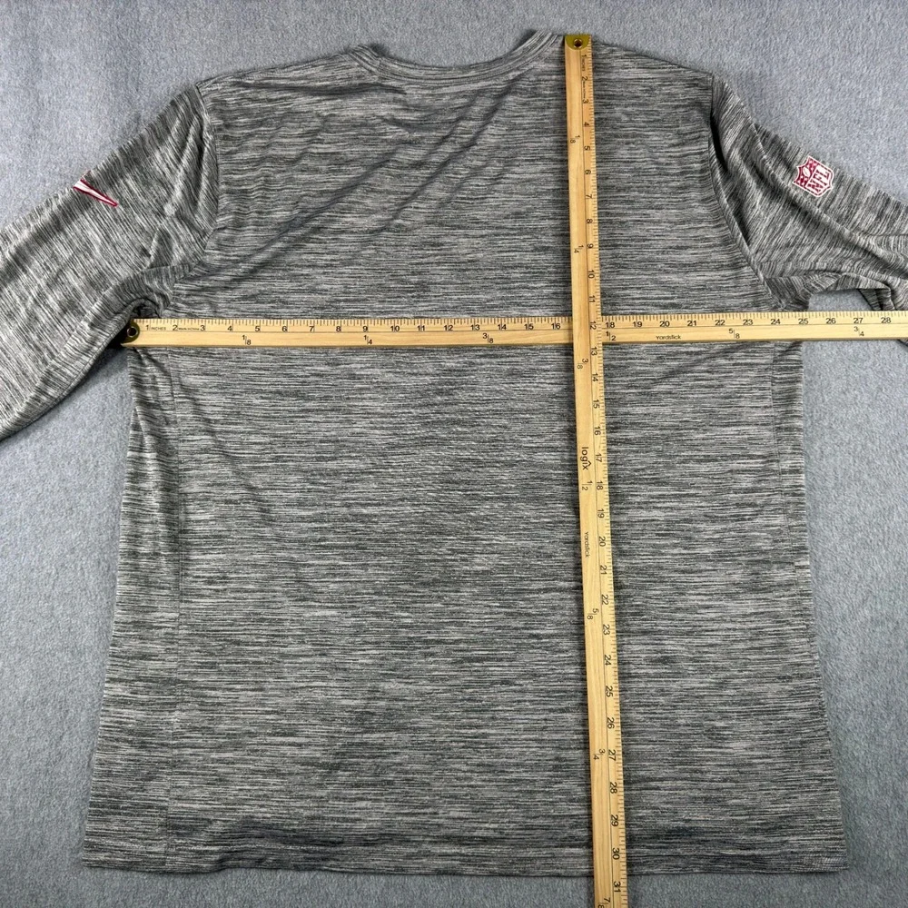 Tampa Bay Buccaneers Shirt Mens XXL Gray Nike Dri Fit Team Issue Long Sleeve